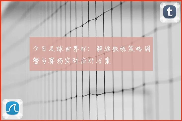 今日足球世界杯：解读教练策略调整与赛场实时应对方案