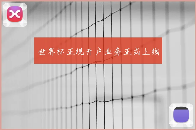 世界杯正规开户业务正式上线